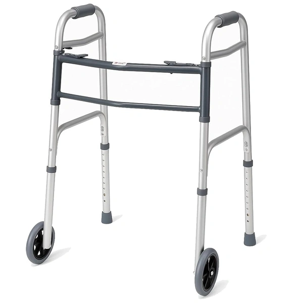 Walker With Wheel (Aluminum) | Light Weight | Adjustable Height