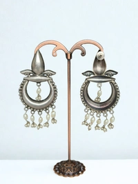 Radhika Chandbali - 7 cms, Oxidised, 27 gms