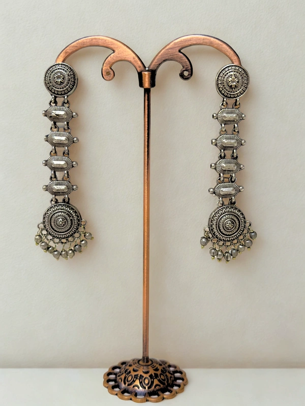 Radhika Danglers - 7 cms, Oxidised, 16 gms