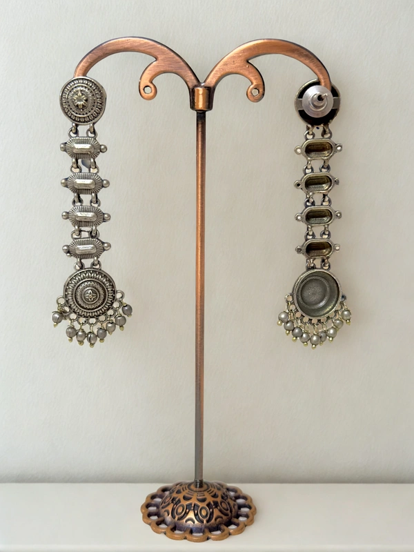 Radhika Danglers - 7 cms, Oxidised, 16 gms