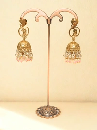 Radhika Jhumkas - 5 cms, Gold, 22 gms