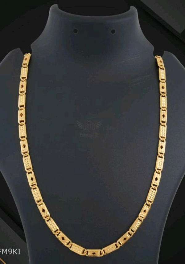 Mini Dimond Cut Nawabi Gold Plated chain C1148 - Gold, All
