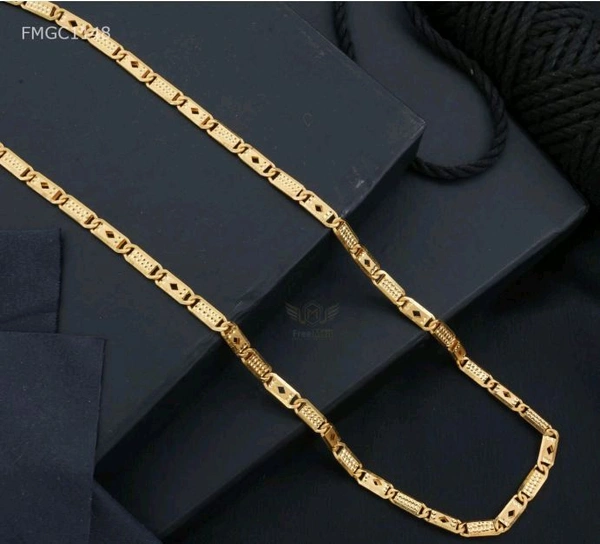 Mini Dimond Cut Nawabi Gold Plated chain C1148 - Gold, All