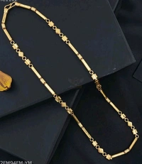 Designer Longpipe With Spring chain for Men C11002 - Gold, 24 Inc