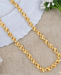 SK JEWELLERS  Round &Owel Lotus 🪷 chain For men Gold Plated 