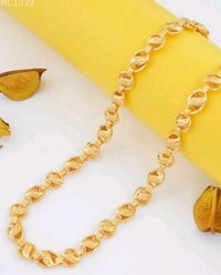 SK JEWELLERS  Round &Owel Lotus 🪷 chain For men Gold Plated 