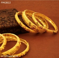 1mg Six Pcs Gold Bangles For Women  - 2.6 & 2.8