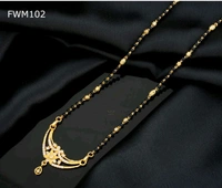 One Line Flower AD Leaf  Mangalsutra For Women 