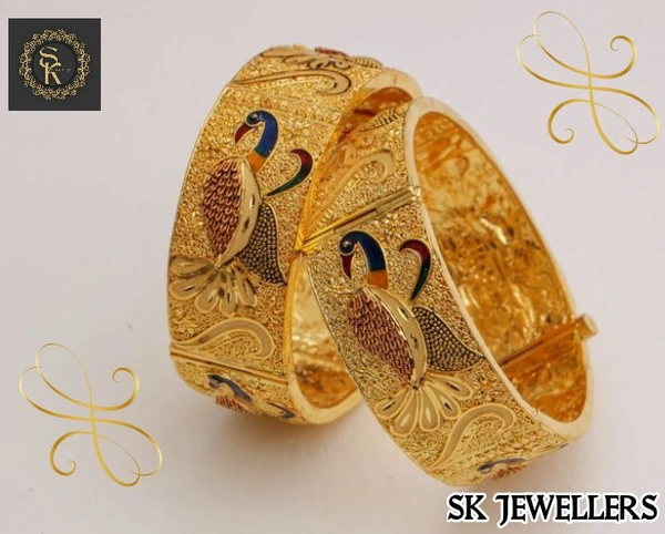 SK JEWELLERS 1mg peacock Print Bangles For Women. 