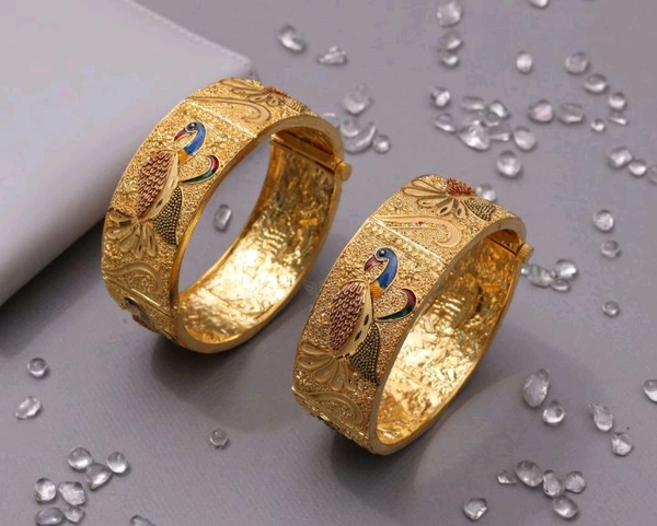 SK JEWELLERS 1mg peacock Print Bangles For Women. 
