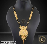 SK JEWELLERS Threw Line Designer With Pink AD Mangalsutra For Women 