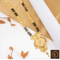 SK JEWELLERS Threw Line Designer With Pink AD Mangalsutra For Women 