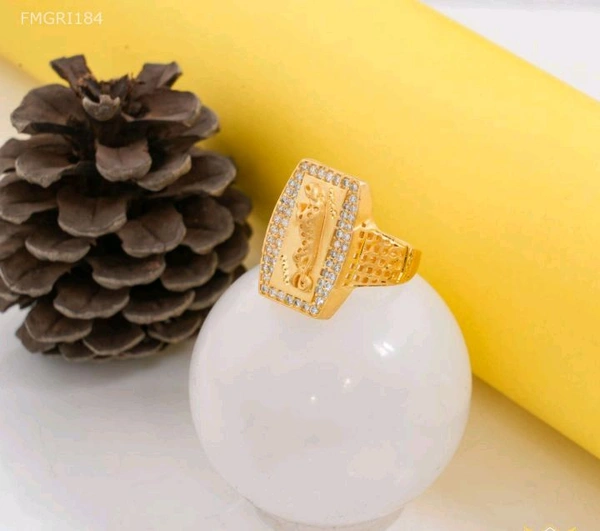 SK JEWELLERS Long Jaugar AD Gold Plated Gold Ring For Men  - 28*22*24*26*16*30*18*20