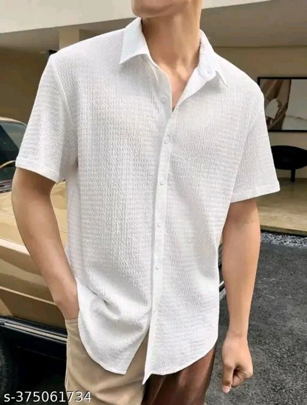 Imported Popcorn Stylish Shirts For Mens  - White, L