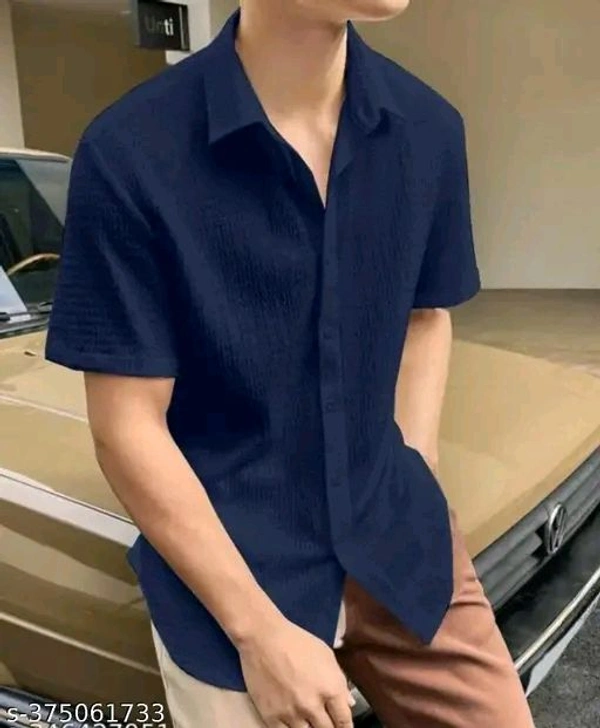 Imported Popcorn Stylish Shirts For Mens  - Dark Blue, XXL