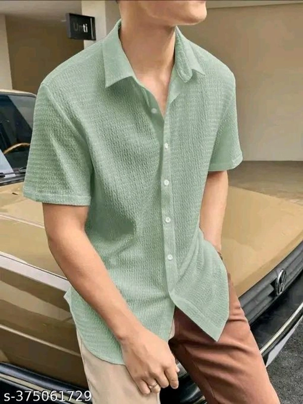 Imported Popcorn Stylish Shirts For Mens  - Light Green, XL
