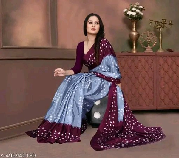 Aagam Attractive Sarees - Dove Gray, Free Size