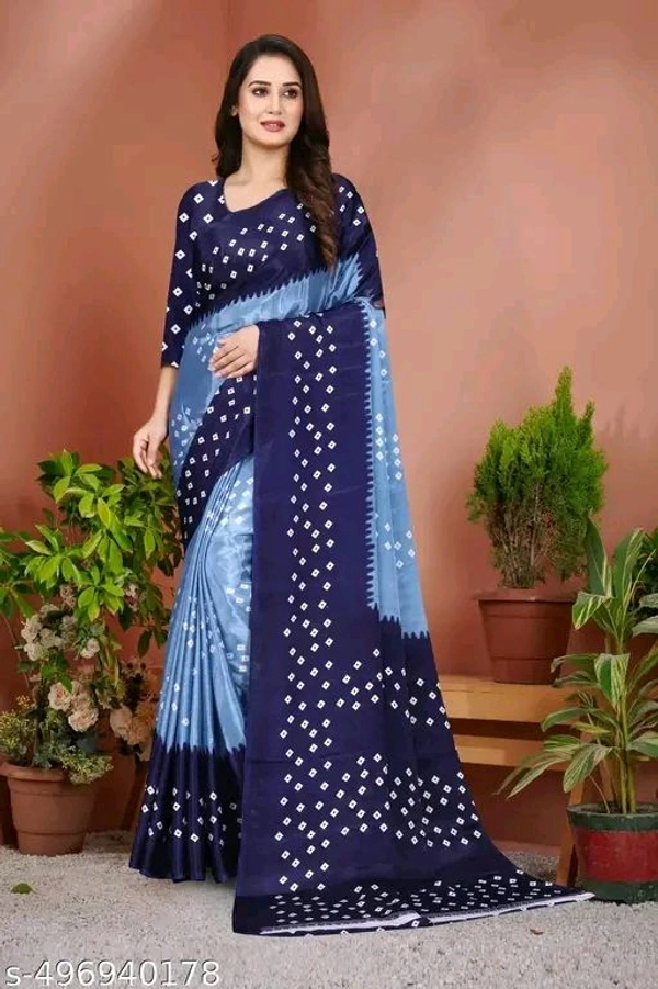 Aagam Attractive Sarees - Royal Blue, Free Size