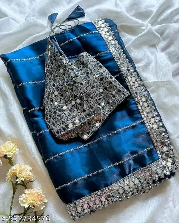 Royal Blue Party Wear Sarees
 - Royal Blue, Free Size