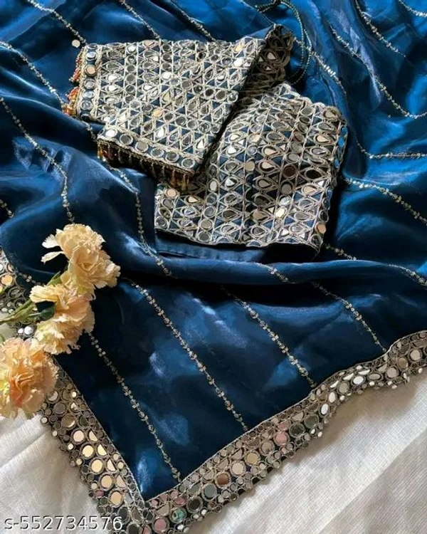Royal Blue Party Wear Sarees
 - Royal Blue, Free Size