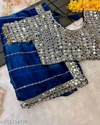 Royal Blue Party Wear Sarees
 - Royal Blue, Free Size