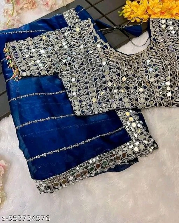 Royal Blue Party Wear Sarees
 - Royal Blue, Free Size