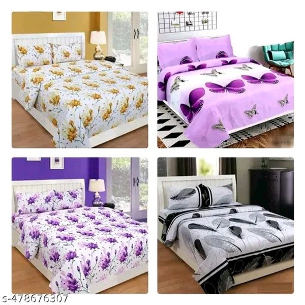 Stylish Bedsheets (Pack Of 4)