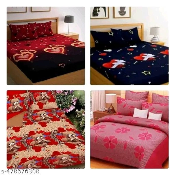  Stylish Bedsheets (Pack Of 4)