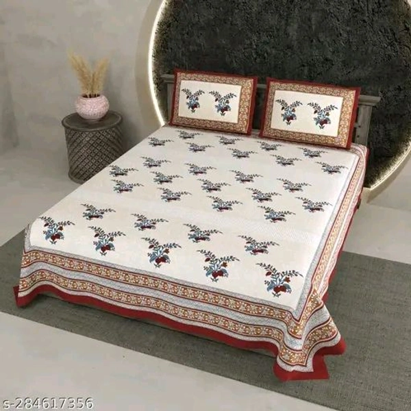  KING SIZE COTTON BEDSHEET Attractive Bedsheets - Eastern Blue, King Size