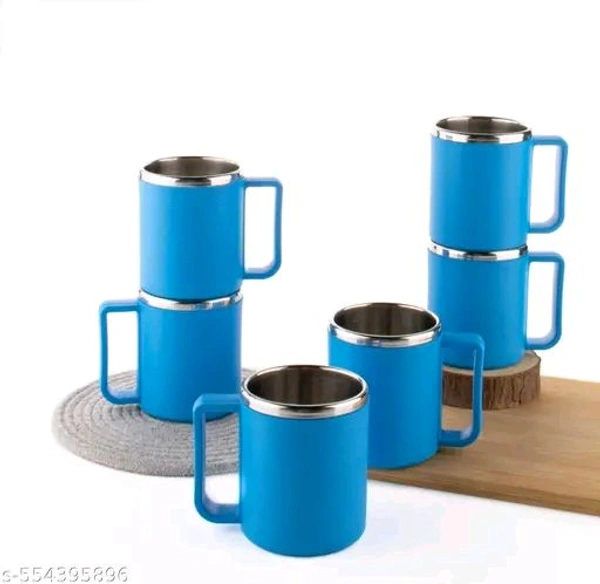 Premium Quality Insulated Thermoware Tea Coffee Cup Mug Set - Stainless Steel and P... - Teal