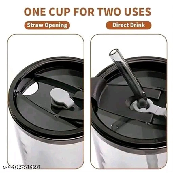 Glass Coffee Sipper Mug with Leather Grip Pack of 1, 450ml Clear Drinking Glasses Tu...