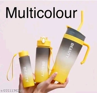 Multicoloured HOUSE Motivational Water Bottle Set Of 3 Pcs Tim...