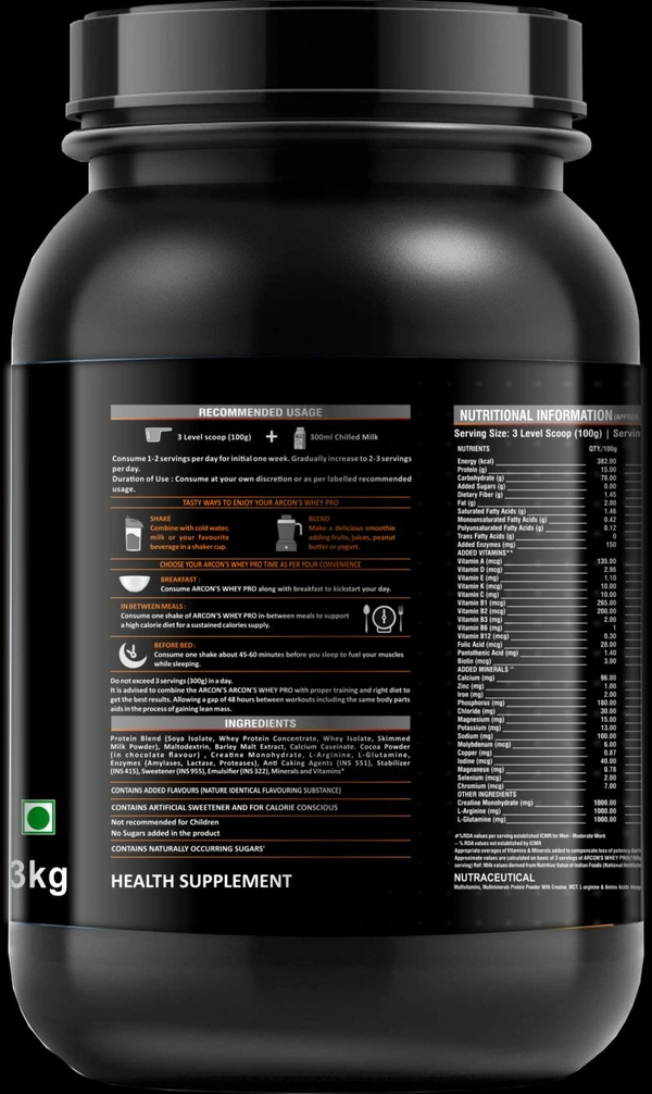 Arcon's  Whey Pro Advance Mass Gainer - 1kg