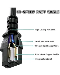 Power Cable Desktop  - Black