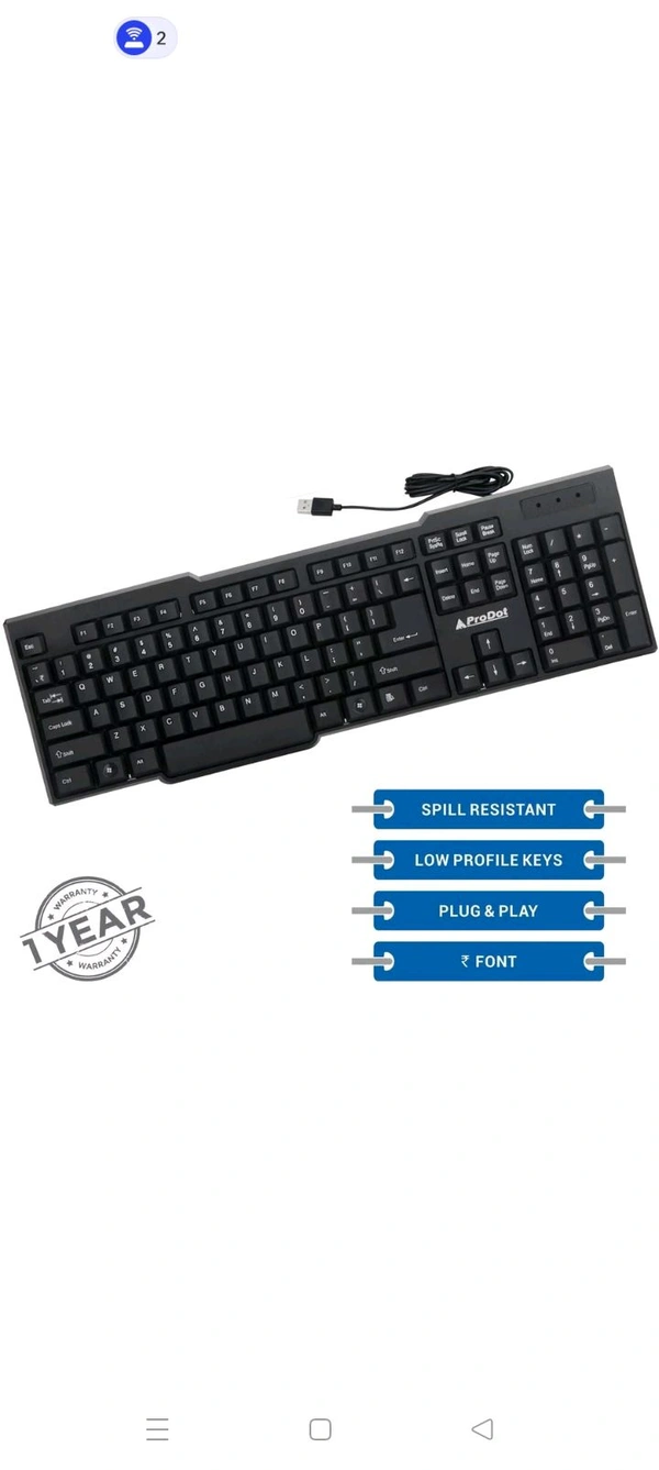 Prodot  Wired Keyboard for PC & Laptop – Comfortable Typing | USB Plug & Play
Prodot Keyboard “basic wired keyboard,” “USB keyboard under 500,” “cheap wired keyboard,”