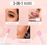 X Rashami Desai Color Changing Serum Infused Lip Gloss With Cocoa Butter Jojoba oil & Vitamin E  ( Hookup-109) PH Color Changing MINI Lip Oil Pink Gloss
 - free size, Pink Lace