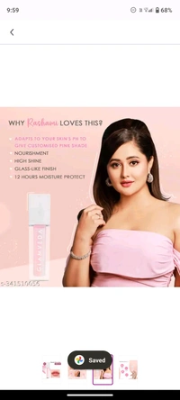 X Rashami Desai Color Changing Serum Infused Lip Gloss With Cocoa Butter Jojoba oil & Vitamin E  ( Hookup-109) PH Color Changing MINI Lip Oil Pink Gloss
 - free size, Pink Lace