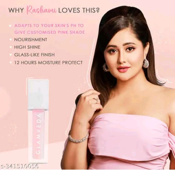 X Rashami Desai Color Changing Serum Infused Lip Gloss With Cocoa Butter Jojoba oil & Vitamin E  ( Hookup-109) PH Color Changing MINI Lip Oil Pink Gloss
 - free size, Pink Lace