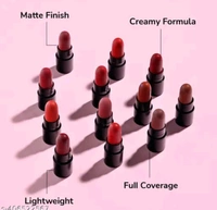 Minis Pout Party Lipstick, Long Lasting & Highly Pigmented, 12 Mini Pocket Fit Lipstick - Multicolor 
 - multicolor, Free Size