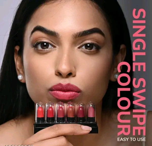 Minis Pout Party Lipstick, Long Lasting & Highly Pigmented, 12 Mini Pocket Fit Lipstick - Multicolor 
 - multicolor, Free Size