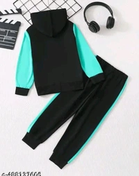 Aviva boys & girl letest trendy and fashionable sweetshirt hoody and track pant
 - Black, 6-9 months