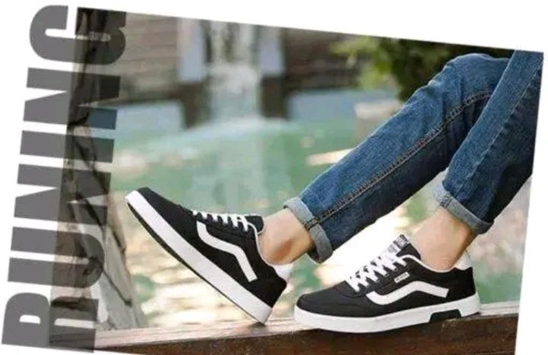 COOPERWINGS Men's Stylish Casual Sports Walking Sneakers Shoes For Boys And Men
 - Black, IND-6