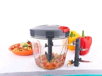  Multipurpose Plastic Vegetable Master Chopper with 5 Stainless Steel Blades Blades for Effortlessly Chopping Vegetables and Fruits for Your Kitchen  - Free Size