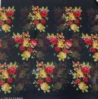 Daily Wear Printed Saree Without Blouse
 - Black, Free Size