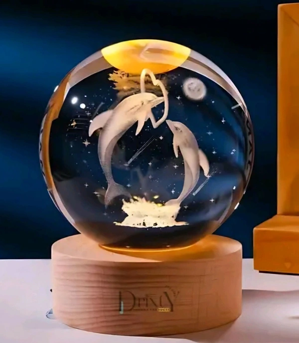 Cute Dolphin 3D Crystal Ball