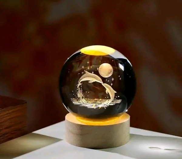 Cute Dolphin 3D Crystal Ball