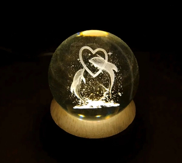 Cute Dolphin 3D Crystal Ball
