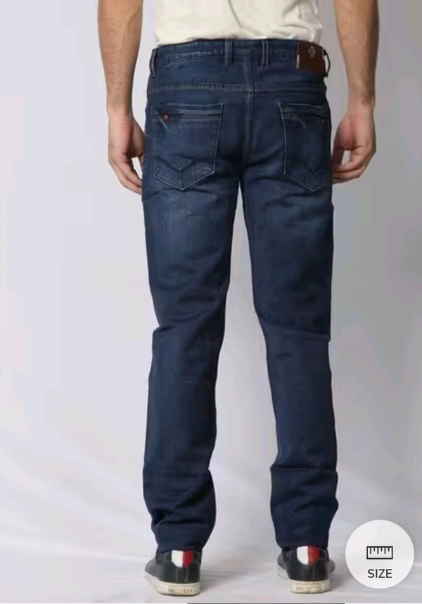 Men Slim Jeans with 5-Pocket Styling - Navy Blue, 34