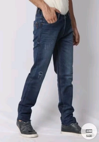 Men Slim Jeans with 5-Pocket Styling - Navy Blue, 34