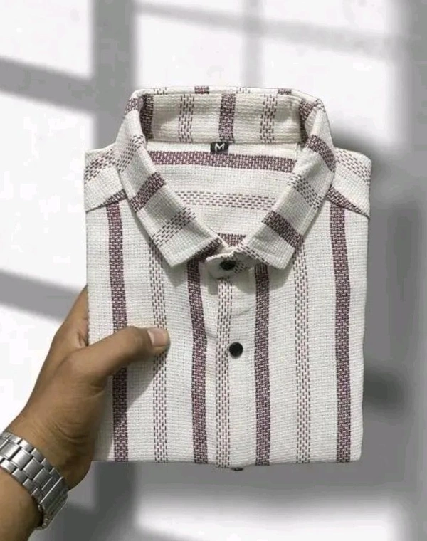 Men's Slim Fit Half-Sleeve Shirt - White, M